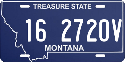 MT license plate 162720V