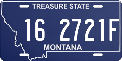 MT license plate 162721F