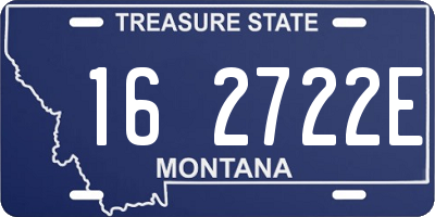 MT license plate 162722E
