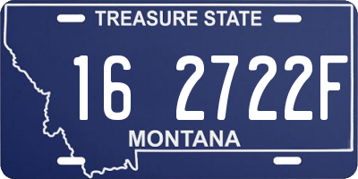 MT license plate 162722F