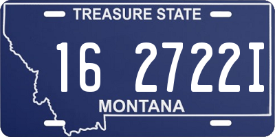 MT license plate 162722I
