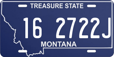 MT license plate 162722J