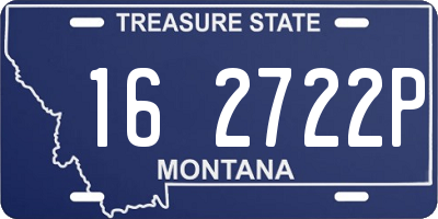 MT license plate 162722P