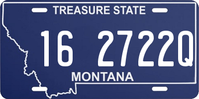 MT license plate 162722Q