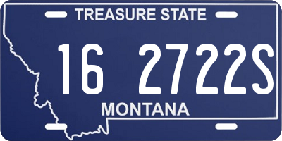 MT license plate 162722S