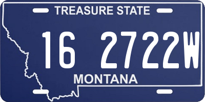 MT license plate 162722W