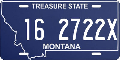 MT license plate 162722X