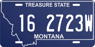 MT license plate 162723W