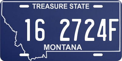 MT license plate 162724F
