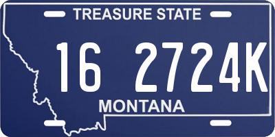 MT license plate 162724K