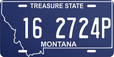 MT license plate 162724P