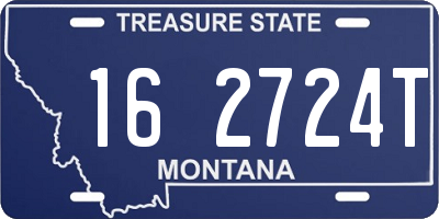 MT license plate 162724T
