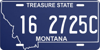 MT license plate 162725C