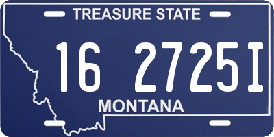 MT license plate 162725I