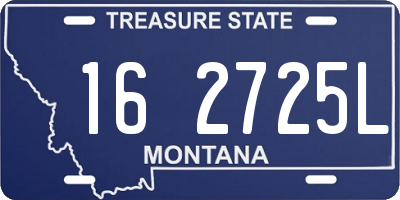 MT license plate 162725L