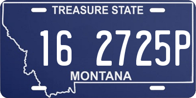 MT license plate 162725P