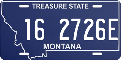MT license plate 162726E