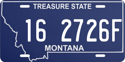 MT license plate 162726F