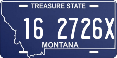 MT license plate 162726X