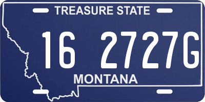 MT license plate 162727G