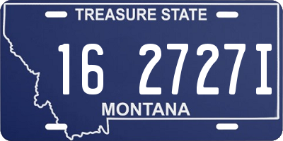 MT license plate 162727I
