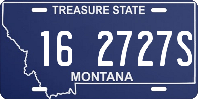 MT license plate 162727S