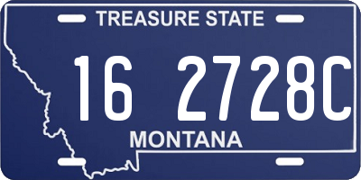 MT license plate 162728C