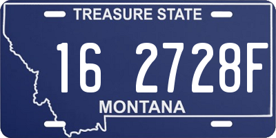 MT license plate 162728F