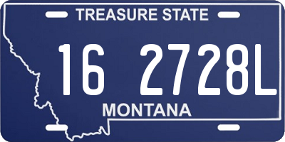 MT license plate 162728L