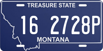 MT license plate 162728P