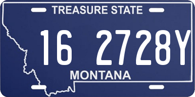 MT license plate 162728Y