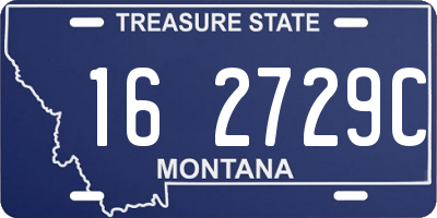 MT license plate 162729C