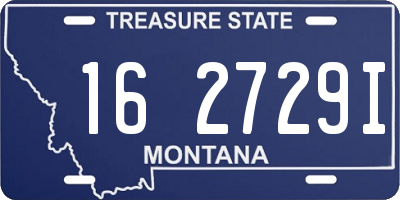 MT license plate 162729I