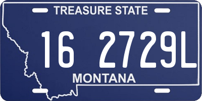 MT license plate 162729L