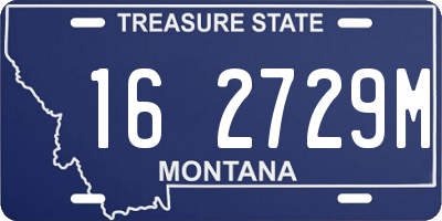 MT license plate 162729M
