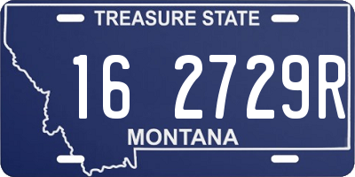 MT license plate 162729R