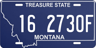 MT license plate 162730F