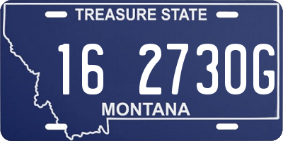 MT license plate 162730G