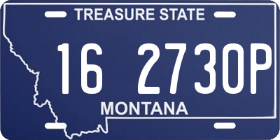 MT license plate 162730P