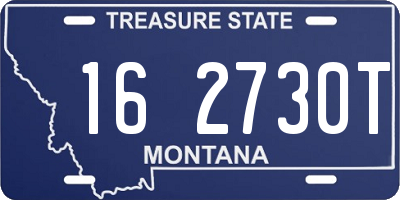 MT license plate 162730T