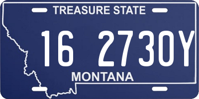 MT license plate 162730Y