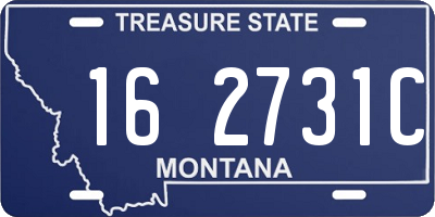 MT license plate 162731C