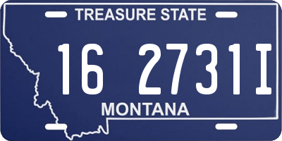 MT license plate 162731I