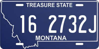MT license plate 162732J