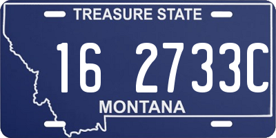 MT license plate 162733C