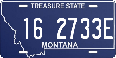 MT license plate 162733E