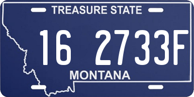 MT license plate 162733F