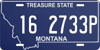 MT license plate 162733P