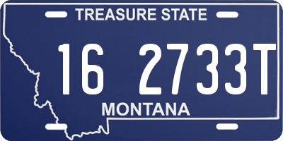 MT license plate 162733T