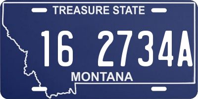 MT license plate 162734A